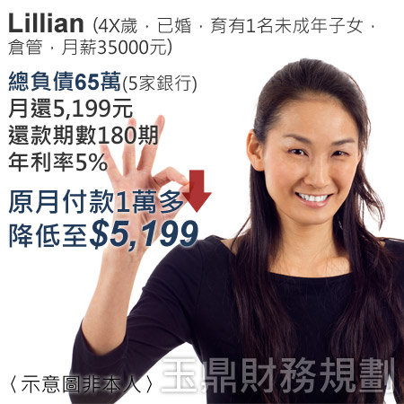 債務成功案例-Lillian